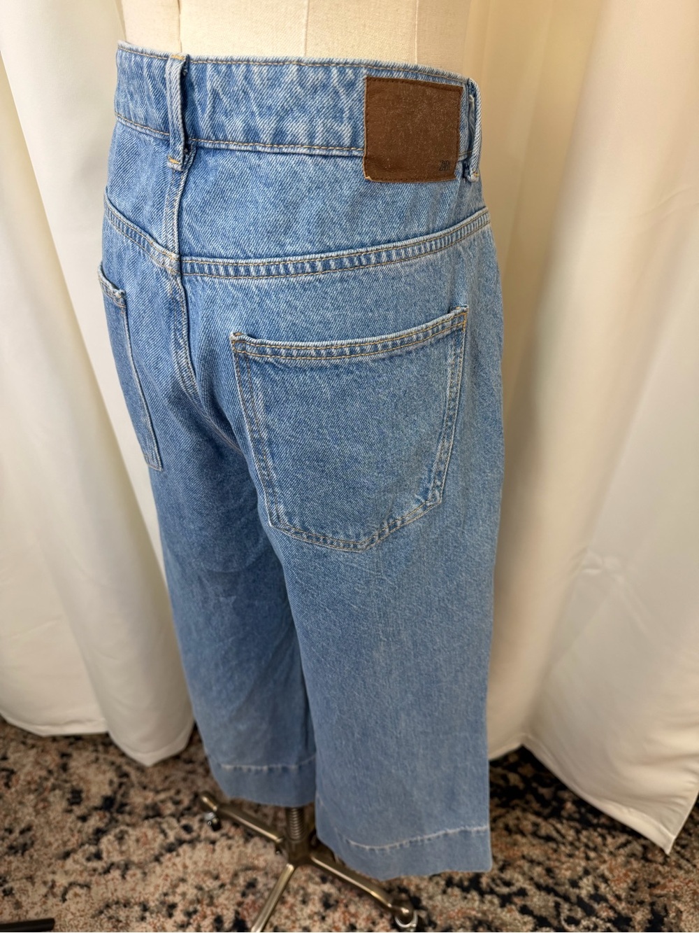 Wide Leg Flare Jeans in Light Blue - Picture 11 of 15